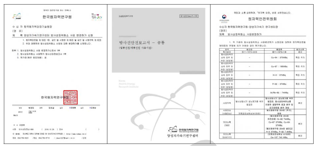 RI 이용실험실 인허가 심사 신청 및 심사결과 통보