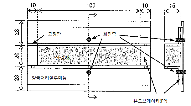 시험체의 크기 및 도면