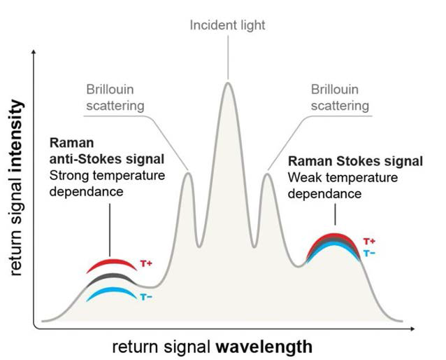 Raman 온도센서의 원리
