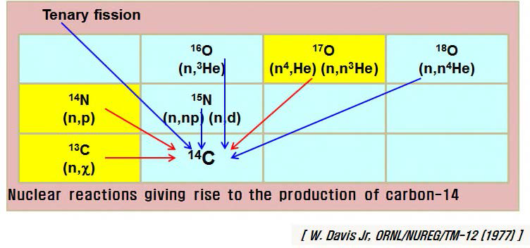 방사성 탄소가 생성되는 핵반응