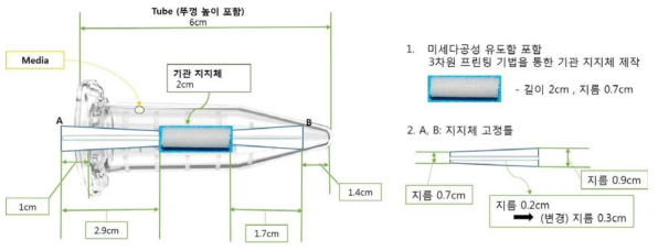 기관 지지체에 조직재생을 위한 세포를 도말하기 위한 Bioreactor의 개발 모식도