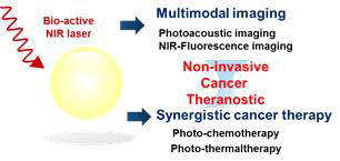 Schematic illustration of Near-IR triggered theranositc system