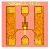 게이트 폭이 2x50 um인 E-mode PHEMT 사진