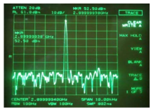 2.9GHz에서 측정된 SSPA 의 출력전력 특성