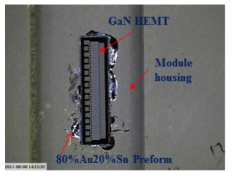 GaN 전력소자 AuSn eutectic die bonding 공정 사진