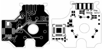 LIN Stepper Driver Top Routing, Silk, Solder 설계