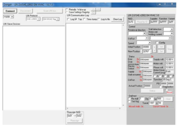 LIN 통신 구동 응용 프로그램 GUI