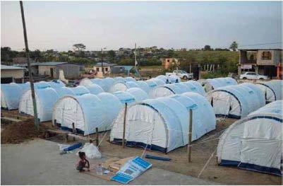 에콰도르 난민구호 텐트1 ※출처: UNHCR