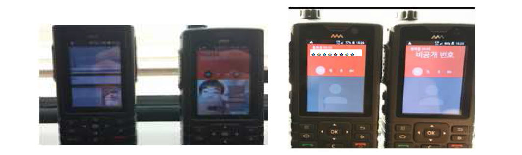 영상통화 및 음성통화 시험장면 사진
