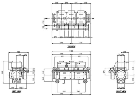 최적화 된 정류기 일체형 Electrolysis Chamber Unit 제작 설계도