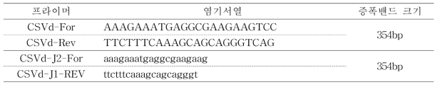 국화왜화바이로이드 간이검정을 위한 프라이머 조합