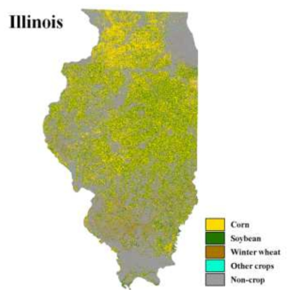 2013년 Illinois 주 대상 계층 기반 분류 방법론의 최종 분류 결과