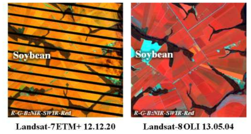 브라질 마토그로소 주 대상 콩 단일 재배지역의 시계열 Landsat 자료 분광 패턴