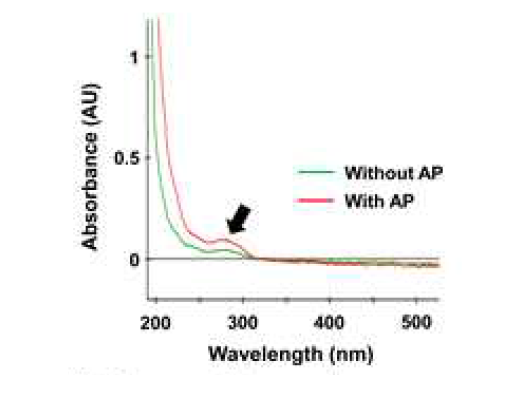 UV spectra of silkworm powder