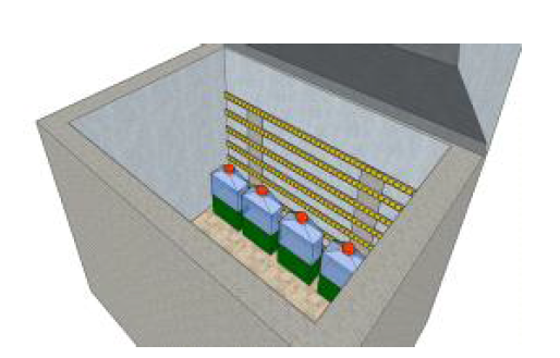 Shaking incubator set-up