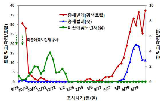 천적을 이용한 총채벌레 방제효과(2017)