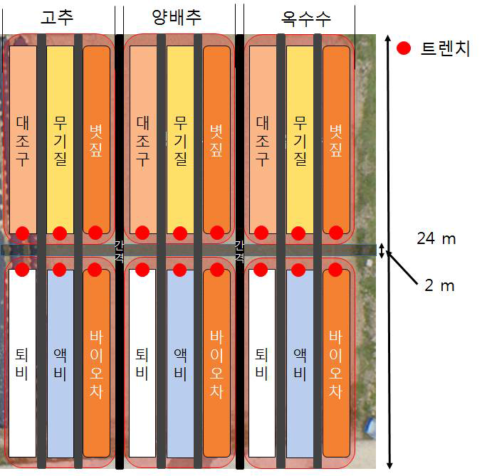 3차년도 충남대학교 시험 처리구 모식도