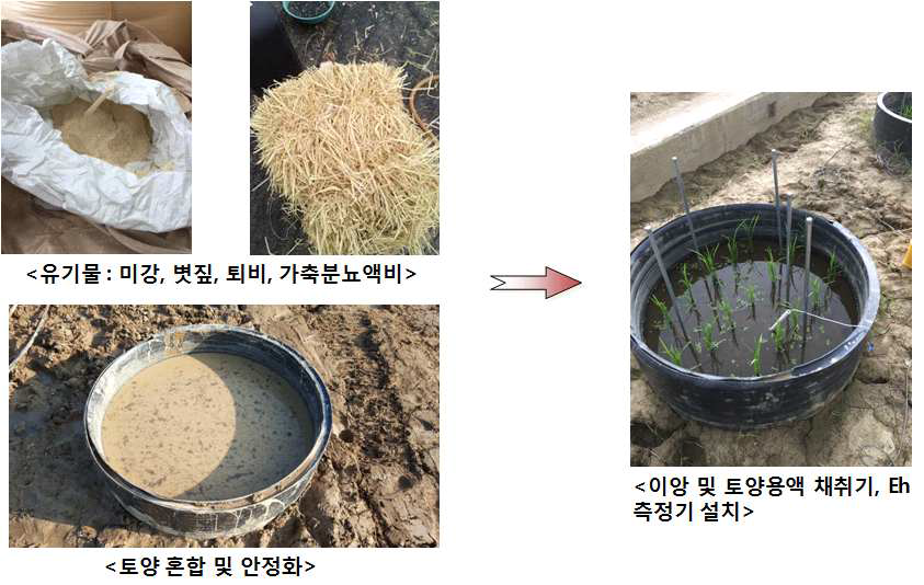 Organic matter treatment and construction of field scale experimental plots
