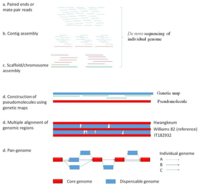 A flowchart to construct the additional reference genome sequences for pan-genome