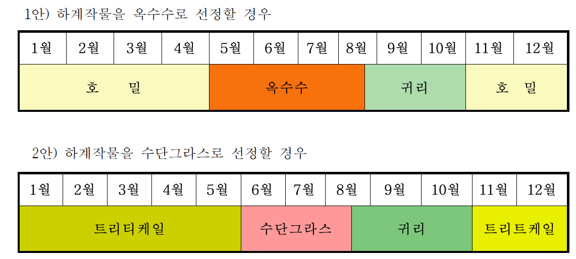 영남산간 지역 맞춤형 조사료 연중생산 작부체계