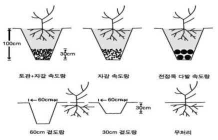 중점토 과수원의 배수개선