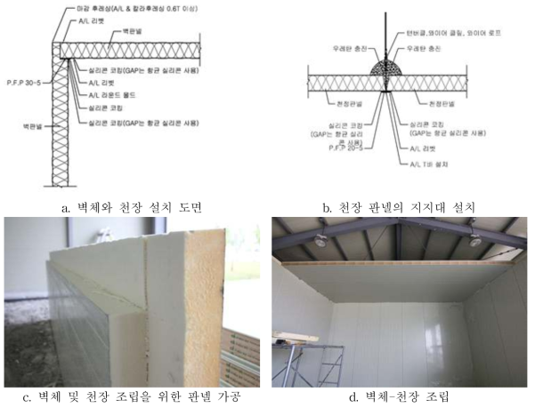 순환식 CA저장고 벽체 및 천장 조립