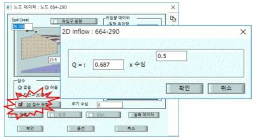 XP-SWMM 모형의 유입구 초기 지수형식의 집수유량 형식