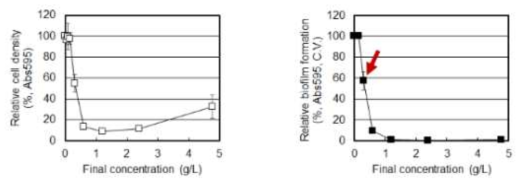 제천 감초 60% 주정 추출물의 S. mutans 생장 및 바이오필름 억제 효과