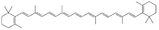 베타 카로틴의 화학 구조