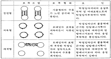 탁질입자의 억류형태