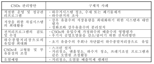 CSOs 의 관리방안