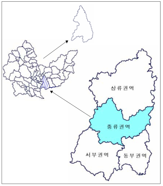 낙동강 수계의 유역구분