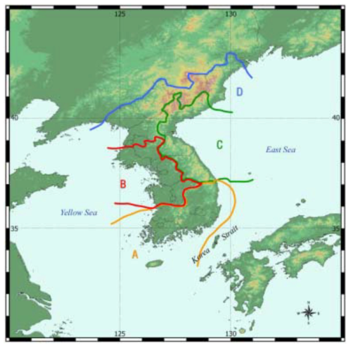 연구대상 지역의 위치와 구분