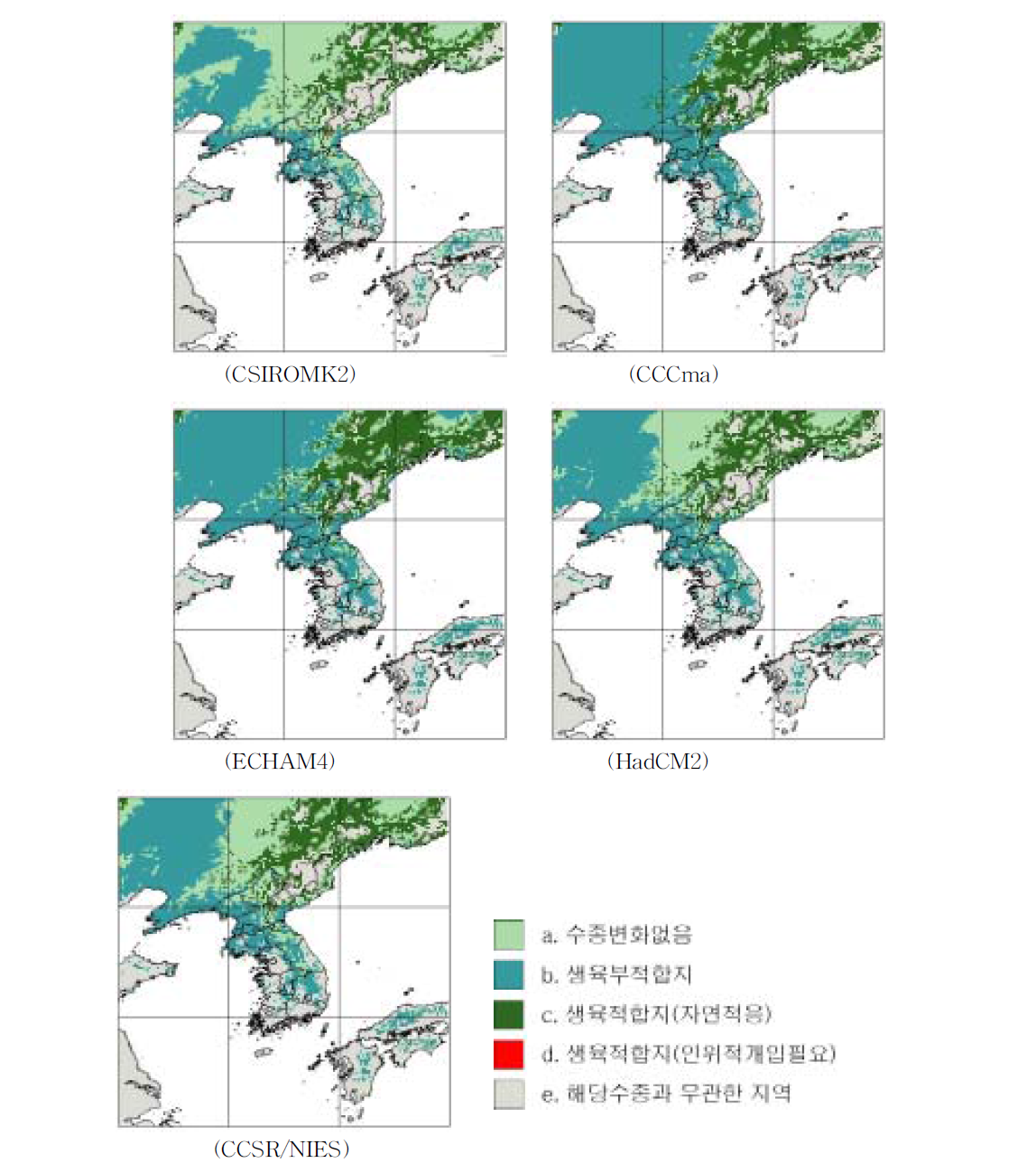 2100년의 기후변화에 따른 소나무 적응성평가