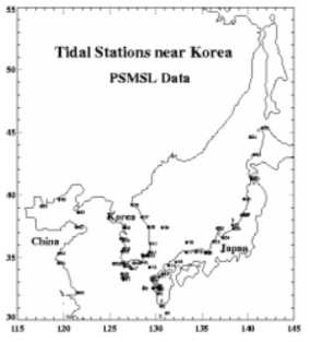 PSMSL 조위 자료 정점