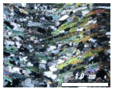 Pa지역 인접하천에서 채취한 암석시료의 현미경사진