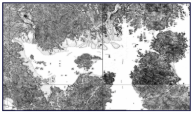 1924년 광양만 해안선 모습 자료 : 조선총독부육지측량부(1924)