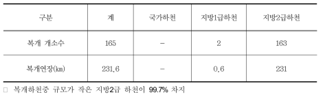 하천 복개 실태