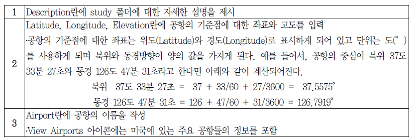 Study Setup의 화면 및 절차