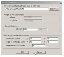 File // Import Data into Study // Terrain 3CD or 3TX Files의 화면