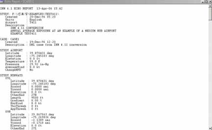 Expression of noise computational results in INM