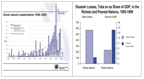 자연재해로 인한 경제적 손실(자료: UNDP, 2001)