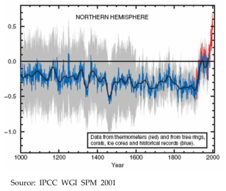 Temperature Change of Earth Before 2000