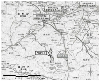 사업지구 역사자원 현황도