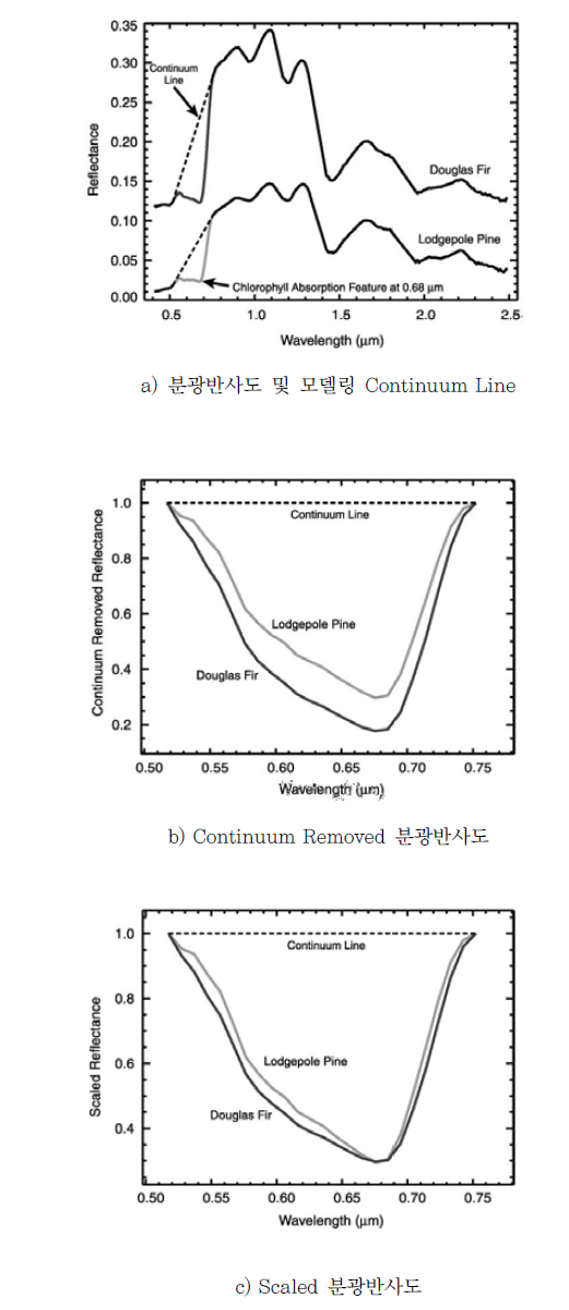 AVIRIS 고분광영상의 Continuum Removal (Kokaly et al., 2003)