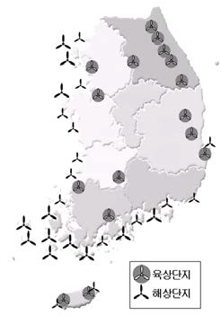 풍력발전 개발 가능지역 자료 자료: 산업자원부 2006 「2005년 신·재생에너지백서」