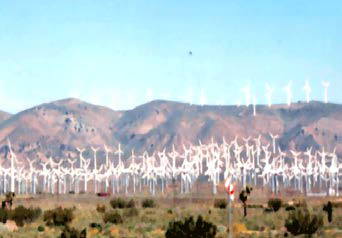 미국 모하비 사막의 풍력발전기 자료: http://kowintec.com
