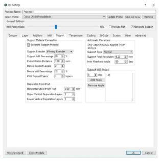 Support Setting