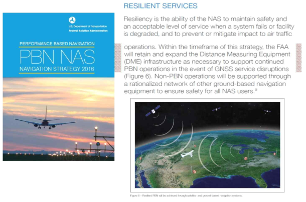 미국 연방항공청은 DME 네트워크를 대체항법 시스템으로 2030년 경까지 사용하기로 결정했다