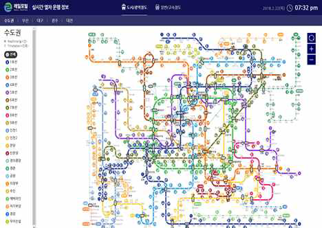 도시/광역철도 실시간 열차 운행 정보 시스템